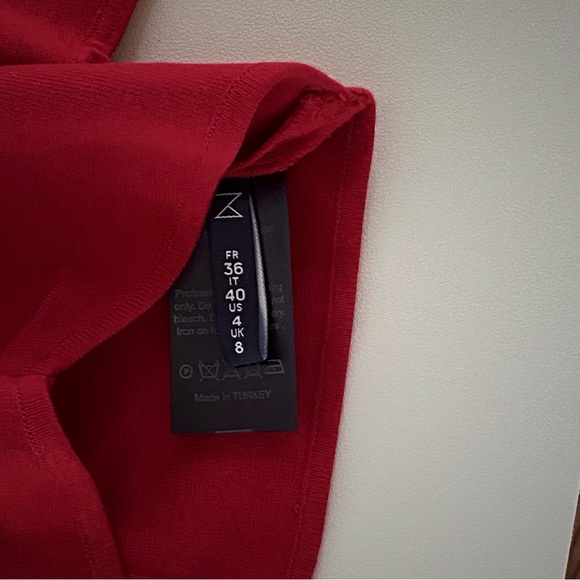 Zeynep Arcay red knit cropped top NWT Sz US4 - Picture 11 of 12